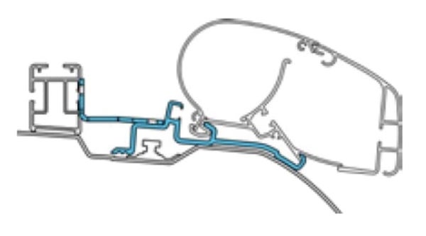Dometic kattomarkiisin kiinnityssarja Ducato H2 (Adapter 045)