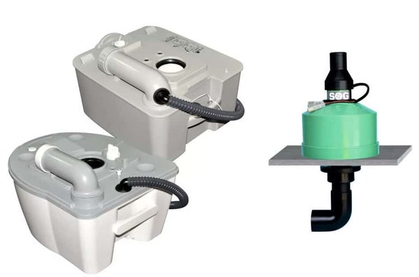 SOG Type C Porta Potti & Dometic -k&auml;ym&auml;l&auml;n tuuletusj&auml;rjestelm&auml;, lattia-asennus