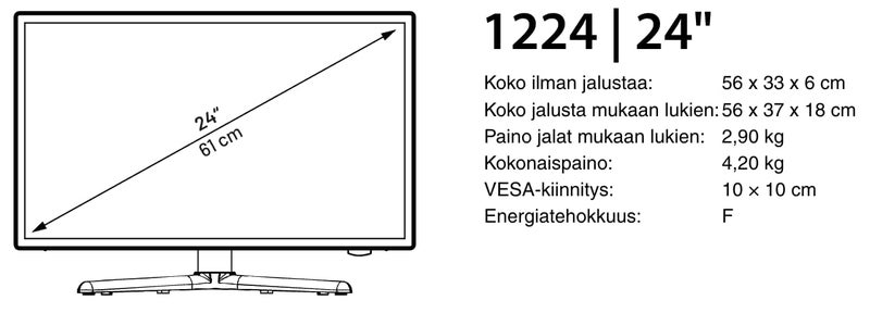 Selfsat Smart Camp Full-HD Smart LED-TV 24" (12/24V)