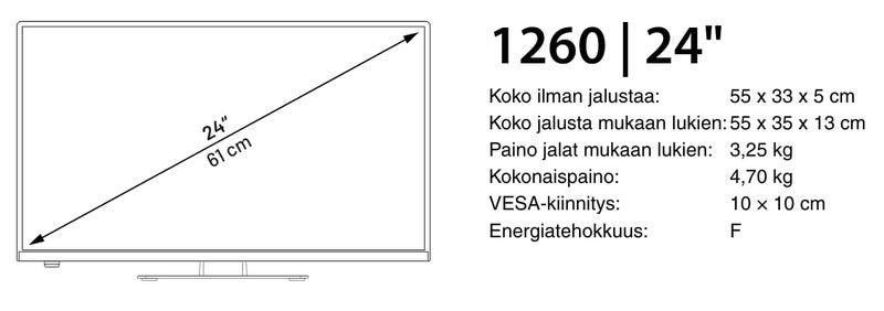 Selfsat Smart Camp Full-HD Smart LED-TV 24" (12/24V)