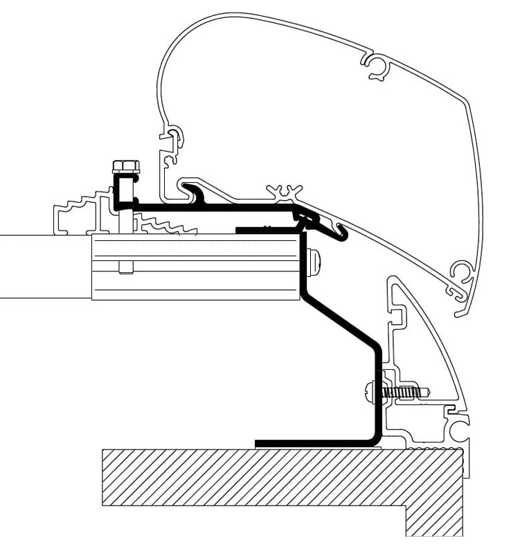Thule kattomarkiisin kiinnityssarja Fendt Brillant