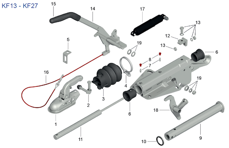 Knott KF 17-E ty&ouml;nt&ouml;jarru (900-1700 kg)