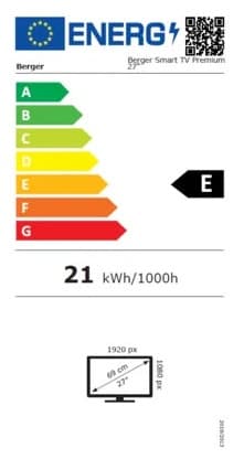 Berger Advanteq Full HD Smart-TV DVD soittimella 27" (12/24V)