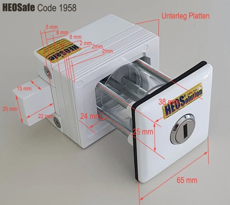 HEOSolution HEOsafe 1958 lis&auml;lukko (v&auml;rivaihtoehtoja)