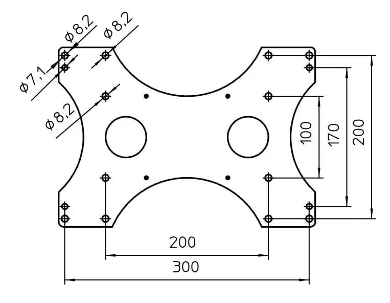 Novus SKY 10N VESA-sovitin 26" televisiolle