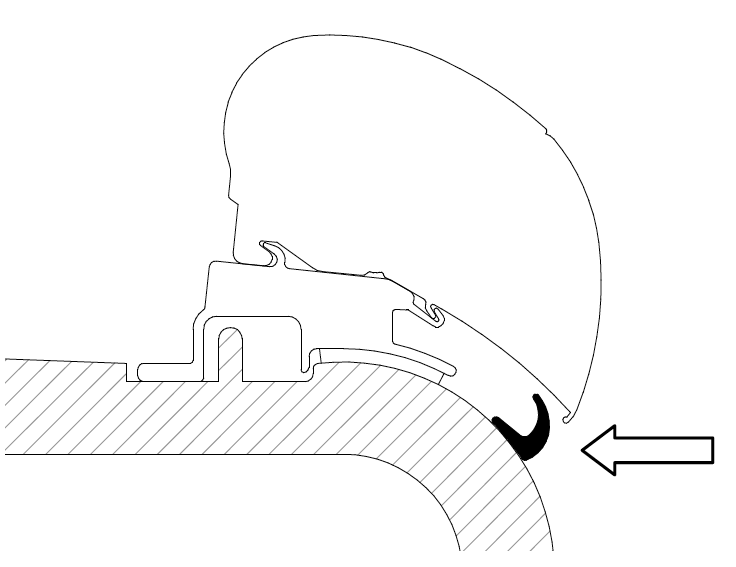 Thule Gutter -vesikouru sein&auml;&auml;n