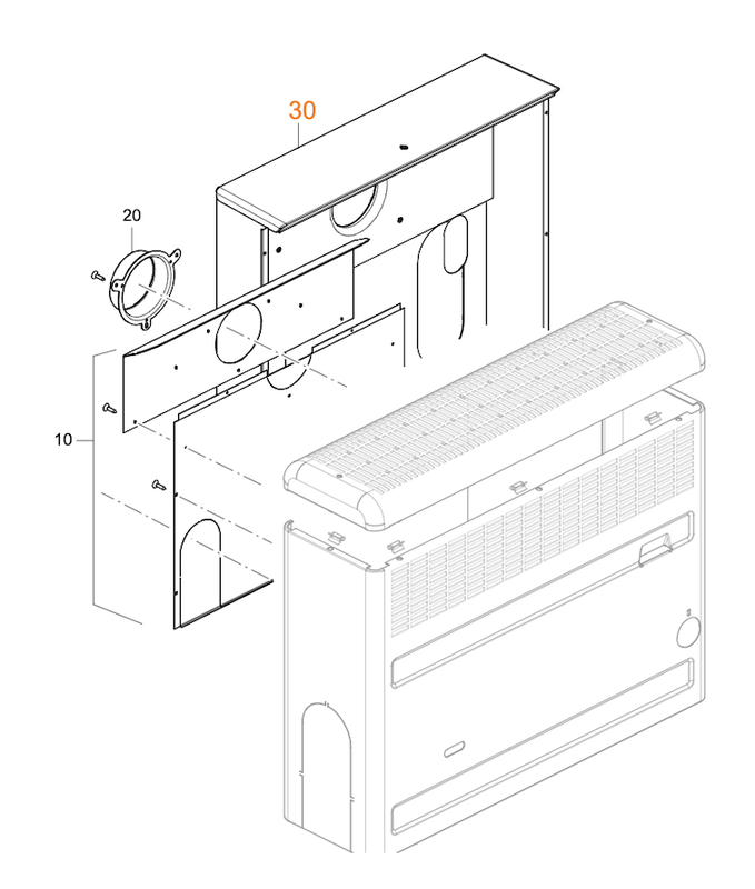 R&auml;j&auml;ytyskuva Truma-l&auml;mmittimen varaosista